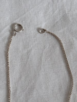 tiny silver chain necklace - wheat