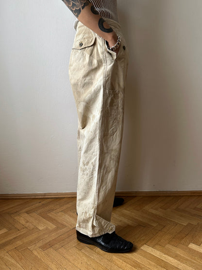 Vintage Czechoslovak military work trousers - w30