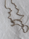 tiny silver chain necklace - wheat