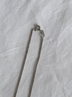 tiny silver chain necklace - flat