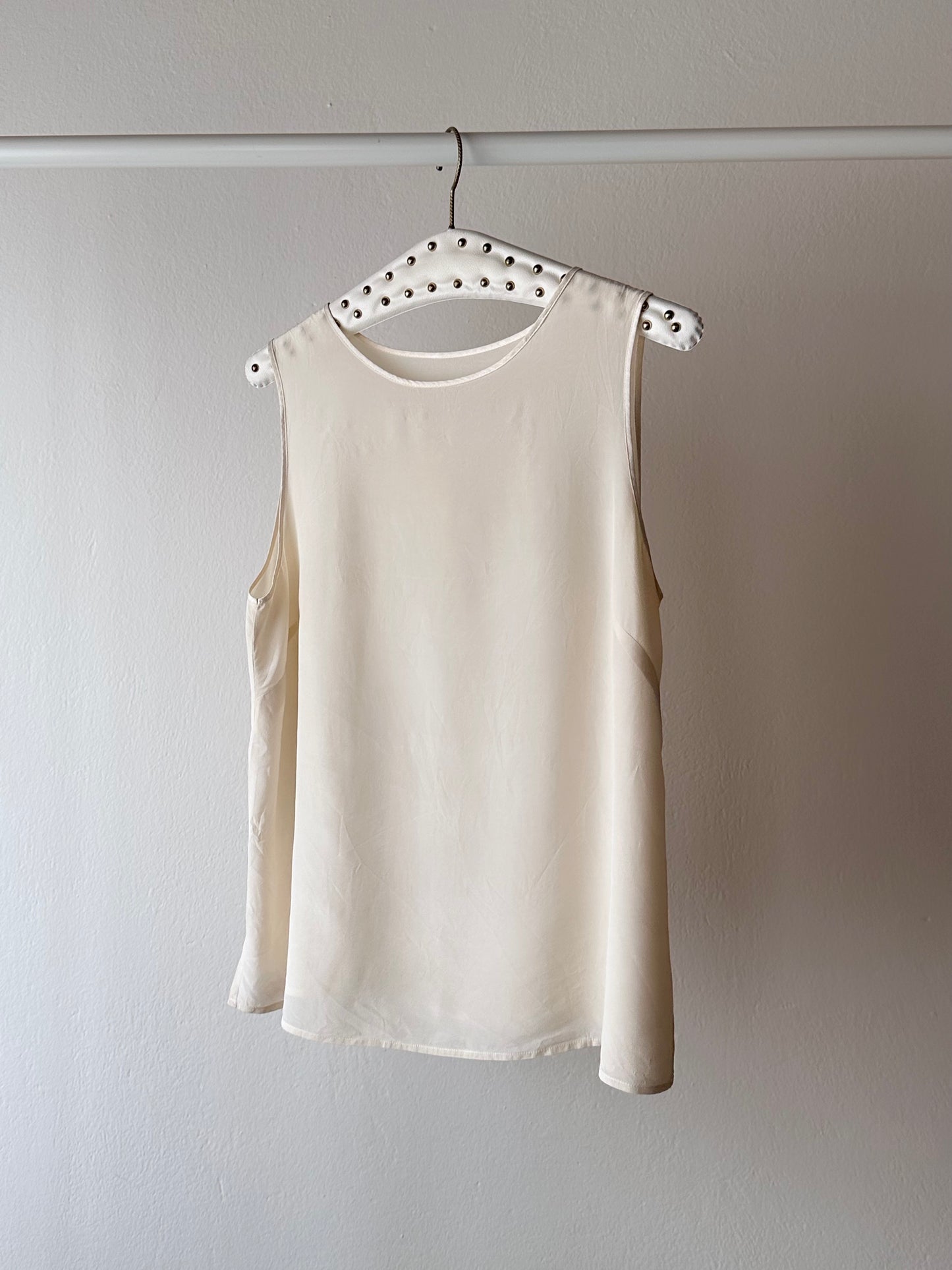 silk ecru tank
