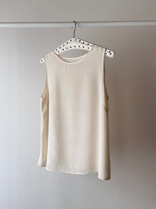 silk ecru tank