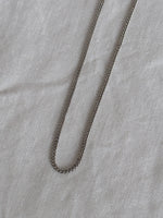 tiny silver chain necklace - flat