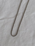 tiny silver chain necklace - flat