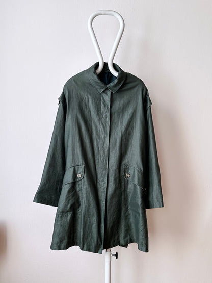 Ramie forest green spring coat