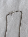 tiny silver chain necklace - flat