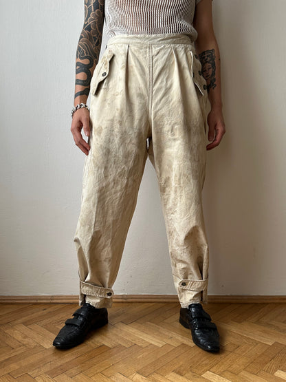 Vintage Czechoslovak military work trousers - w30