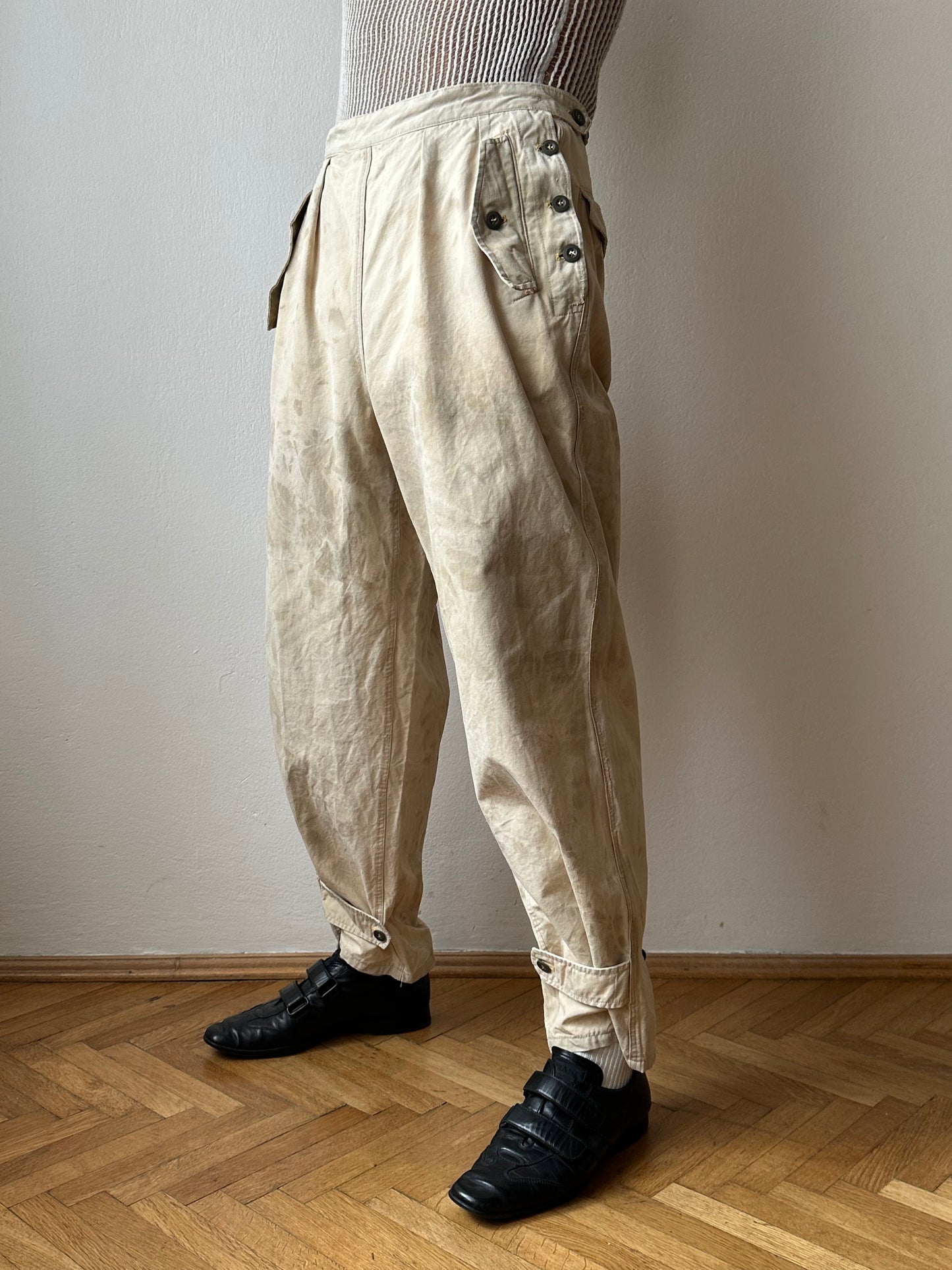 Vintage Czechoslovak military work trousers - w30
