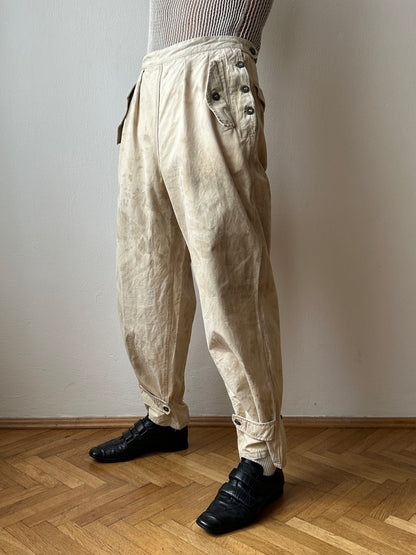 Vintage Czechoslovak military work trousers - w30