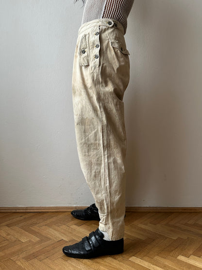 Vintage Czechoslovak military work trousers - w30