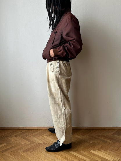 Vintage Czechoslovak military work trousers - w30