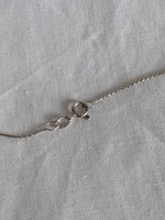 tiny silver chain necklace - snake