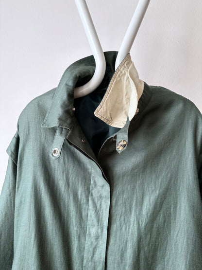 Ramie forest green spring coat