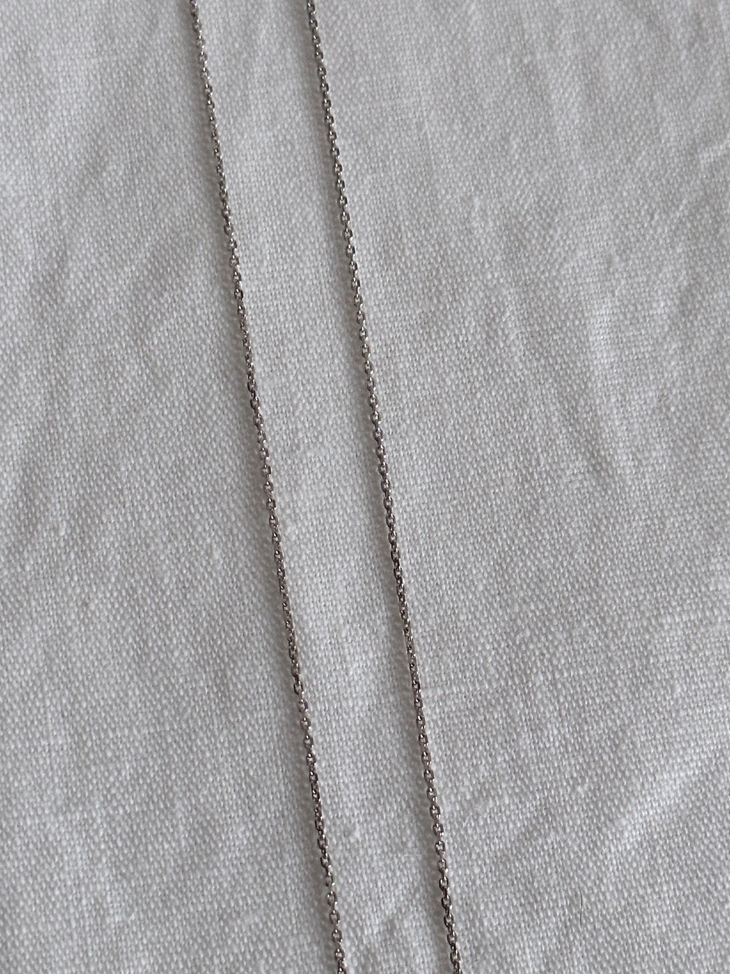 tiny silver chain necklace - simple link
