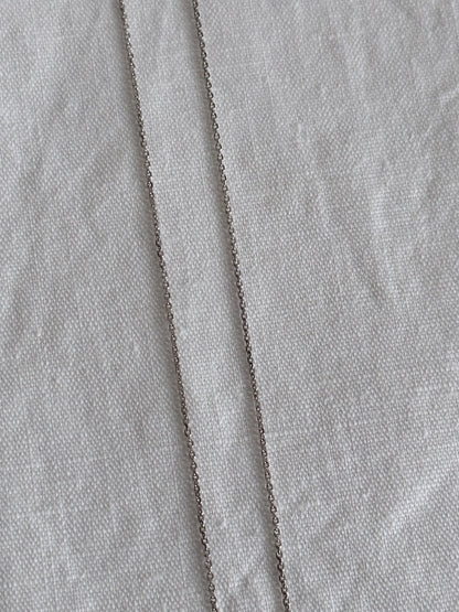 tiny silver chain necklace - simple link