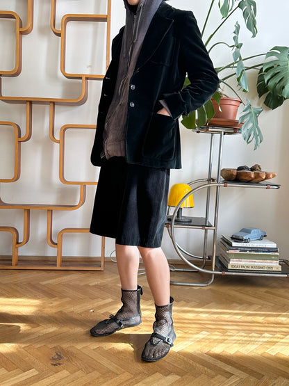 Black velours tailored jacket