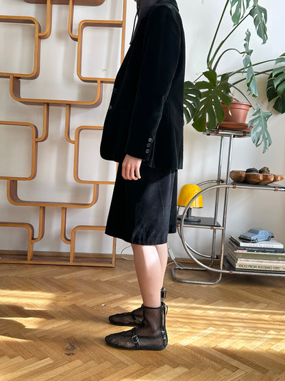 Black velours tailored jacket