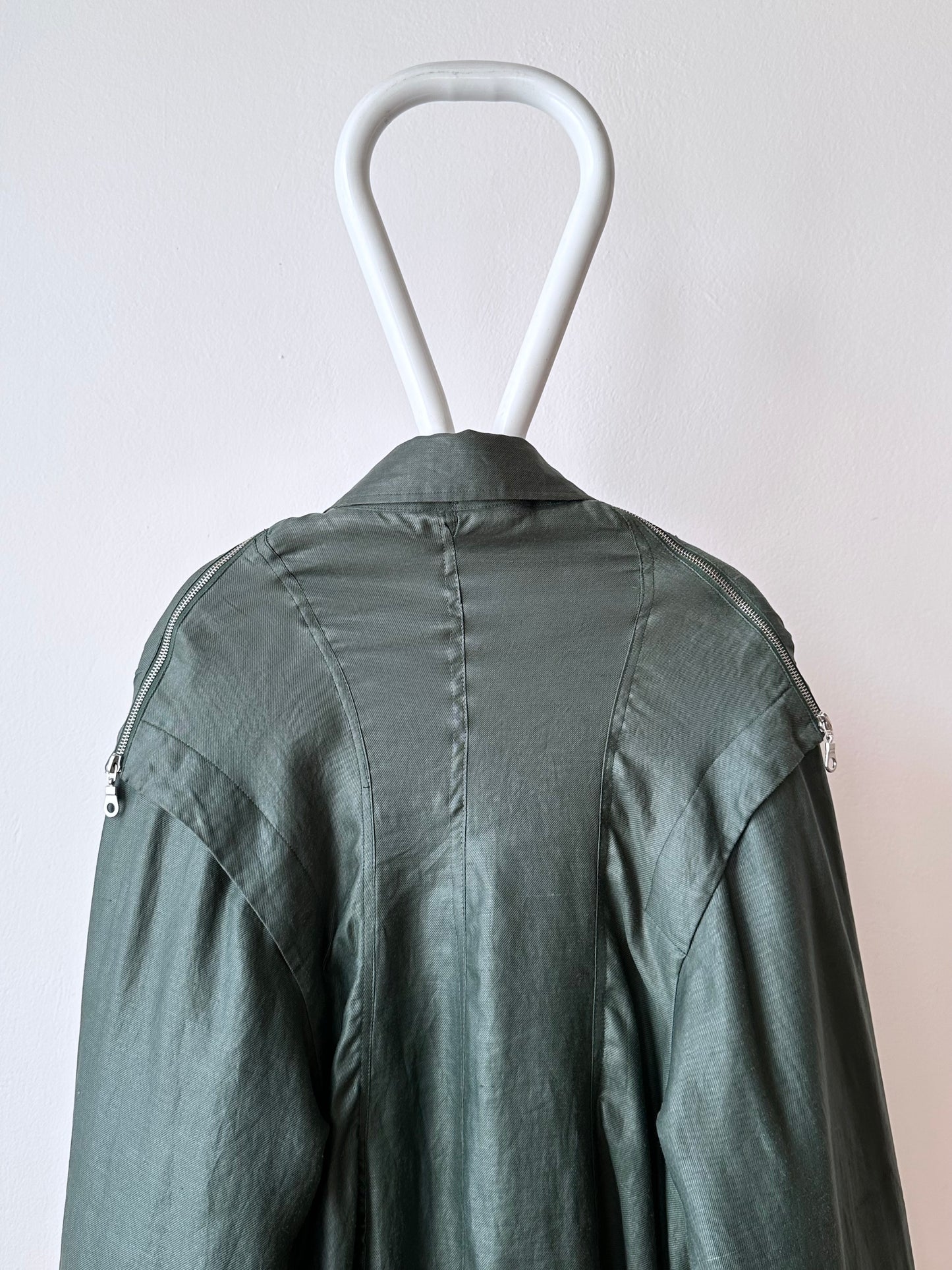 Ramie forest green spring coat
