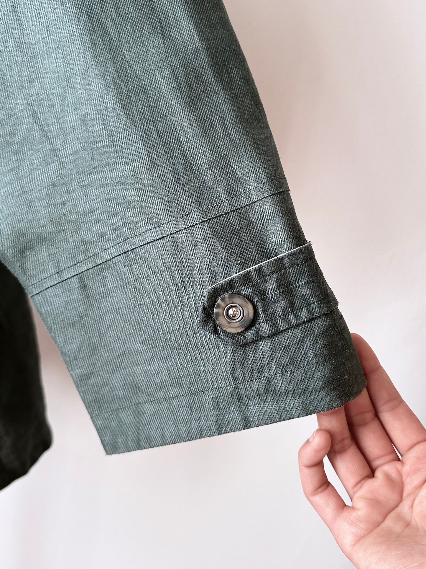 Ramie forest green spring coat