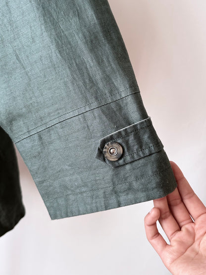 Ramie forest green spring coat