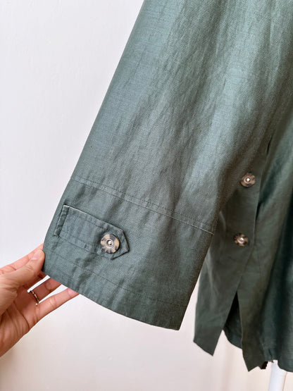 Ramie forest green spring coat