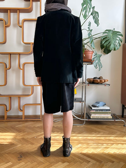 Black velours tailored jacket