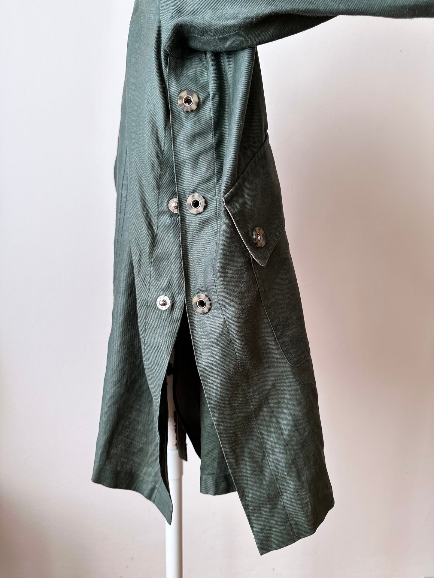 Ramie forest green spring coat