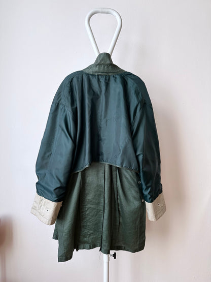 Ramie forest green spring coat