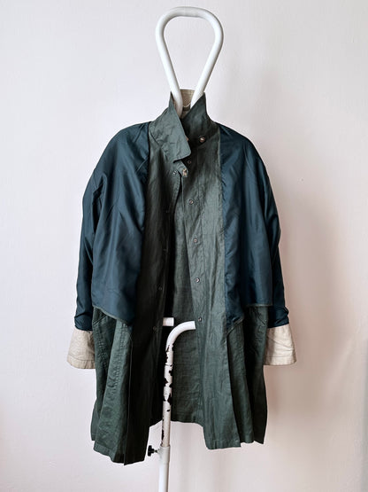 Ramie forest green spring coat