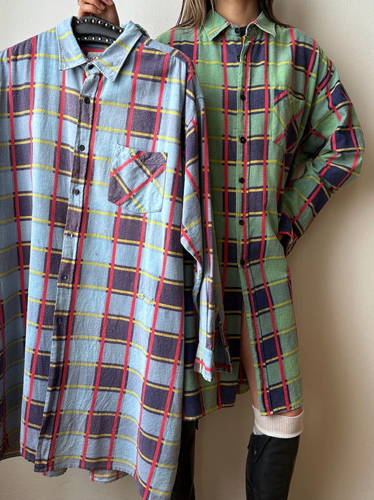 Pair of 90s Cotton shirts - XL