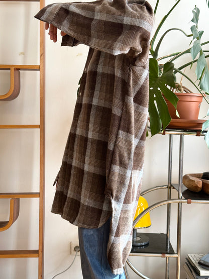 80s wool blend plaid grandpa shirt