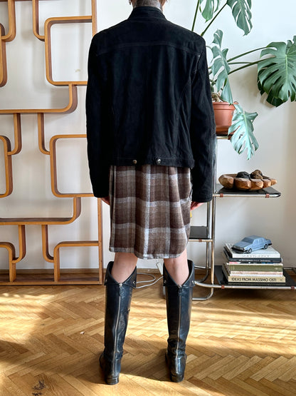 90s black suede jacket