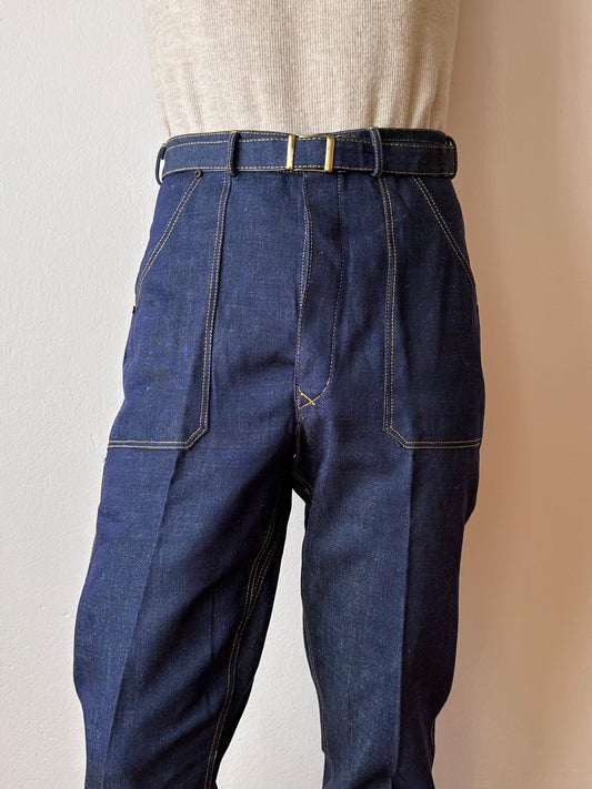 70s Denim work trouser, Dead stock -w28