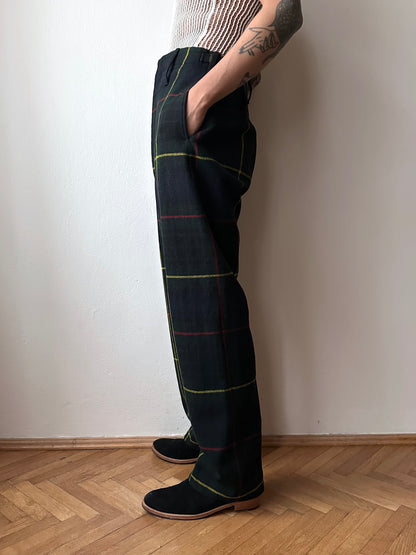 1980s British hunting check trousers - w25-33