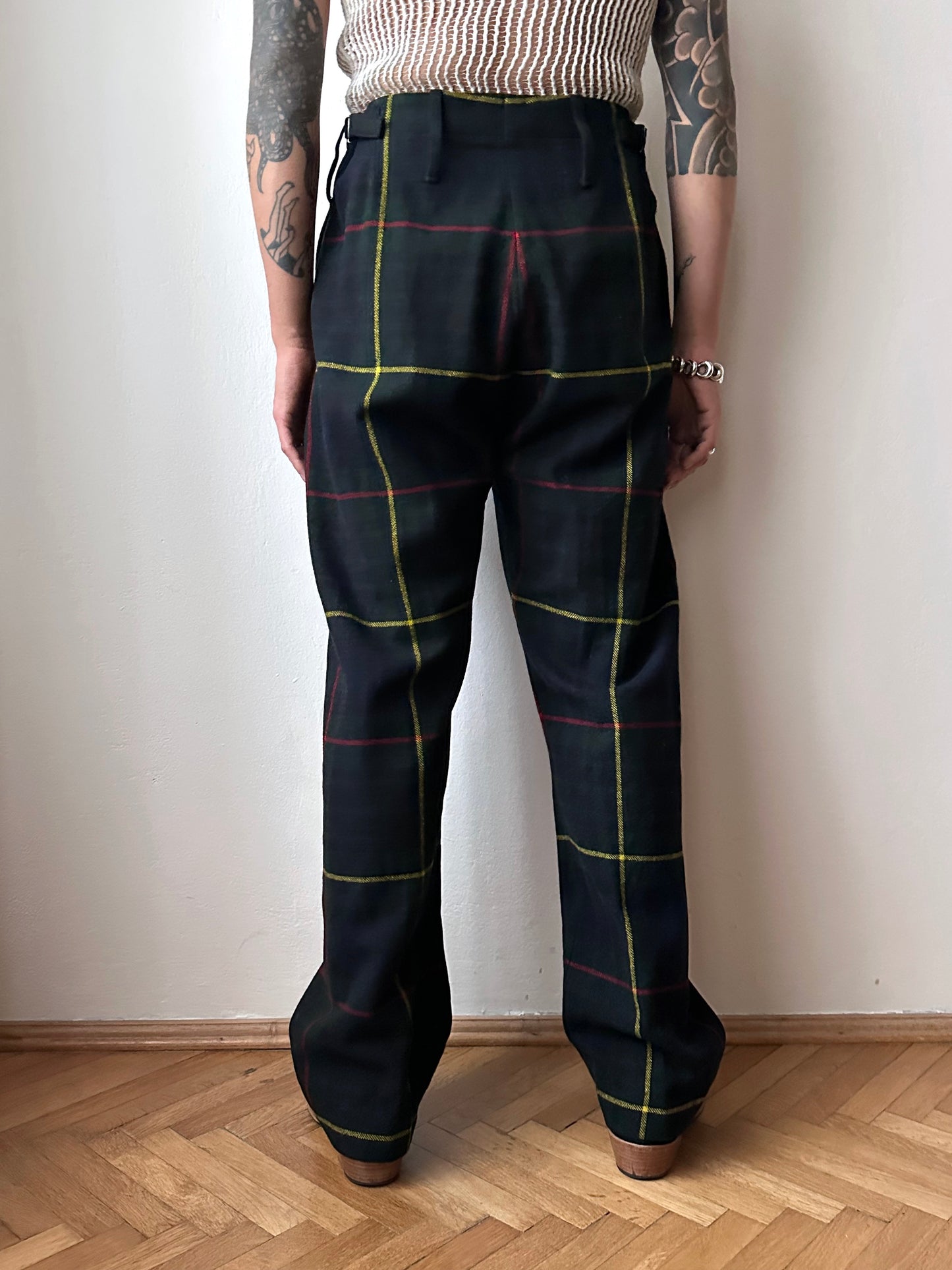 1980s British hunting check trousers - w25-33