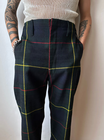 1980s British hunting check trousers - w25-33