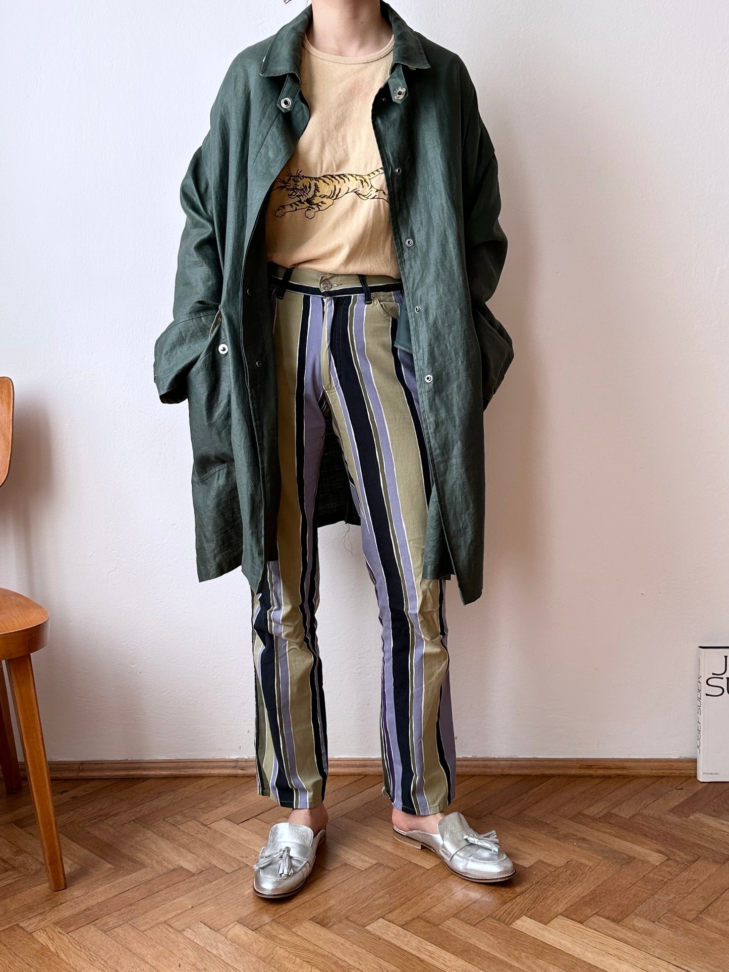 Ramie forest green spring coat