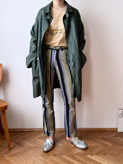 Ramie forest green spring coat