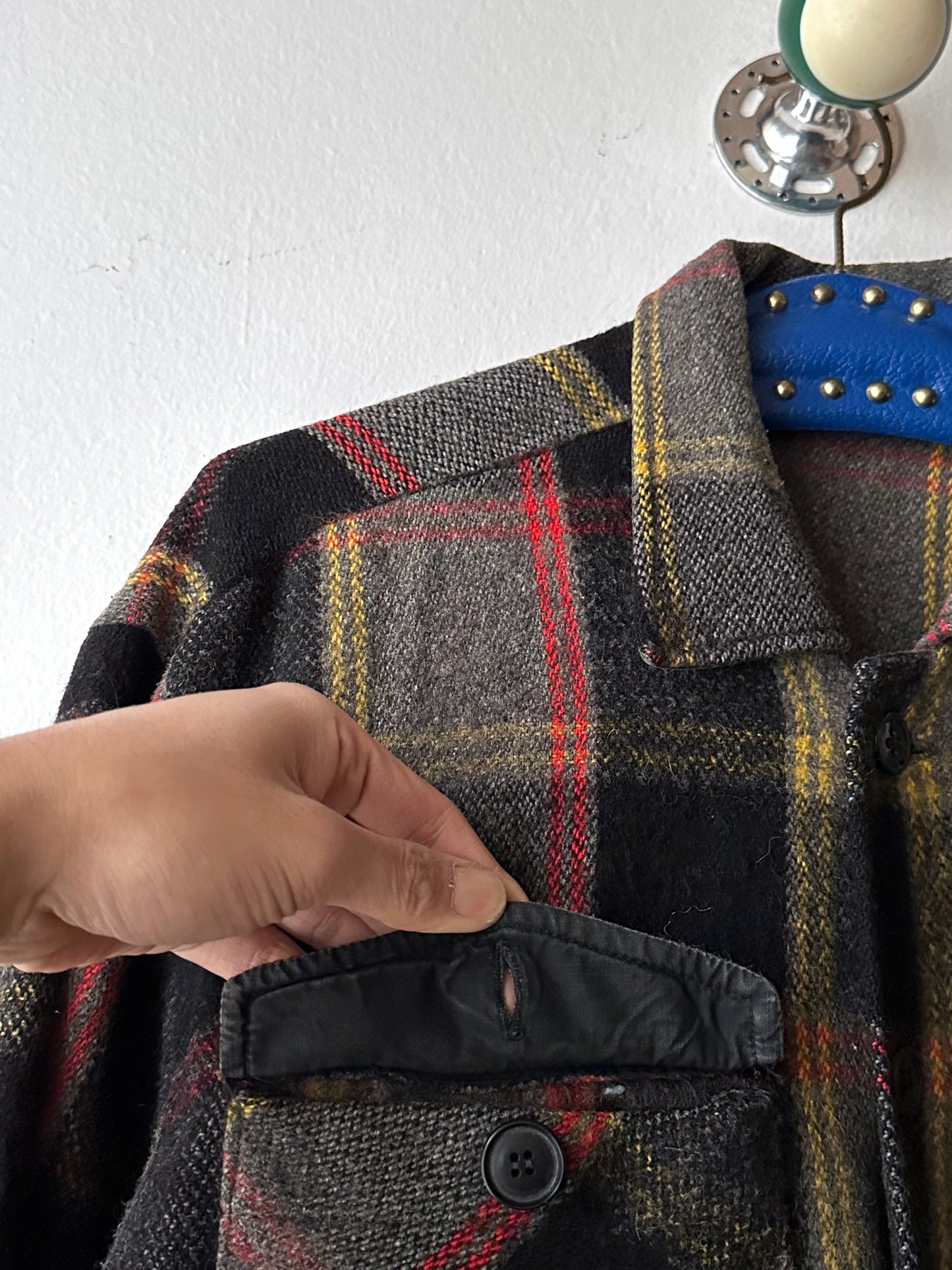 1970s wool check jacket