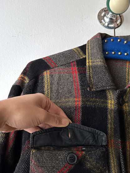 1970s wool check jacket