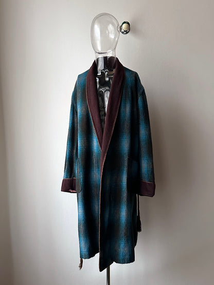 60's オンブレ ガウン wool nightgown Vintage Toto Praha Vintage clothing store Antique shop 60年代 プラハ 古着屋 シャドーチェック ユーロ古着 ユーロヴィンテージ  ヨーロッパ古着 古着卸 