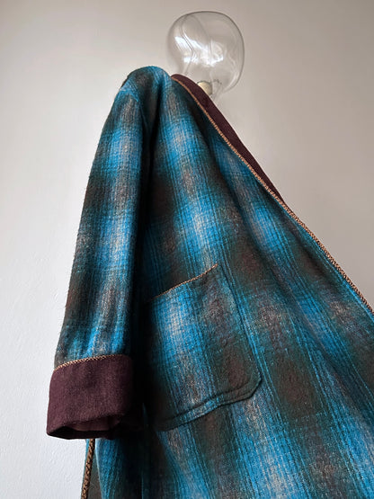 60's オンブレ ガウン wool nightgown Vintage Toto Praha Vintage clothing store Antique shop 60年代 プラハ 古着屋 シャドーチェック ユーロ古着 ユーロヴィンテージ  ヨーロッパ古着 古着卸 