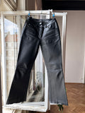 90's leather wide trouser