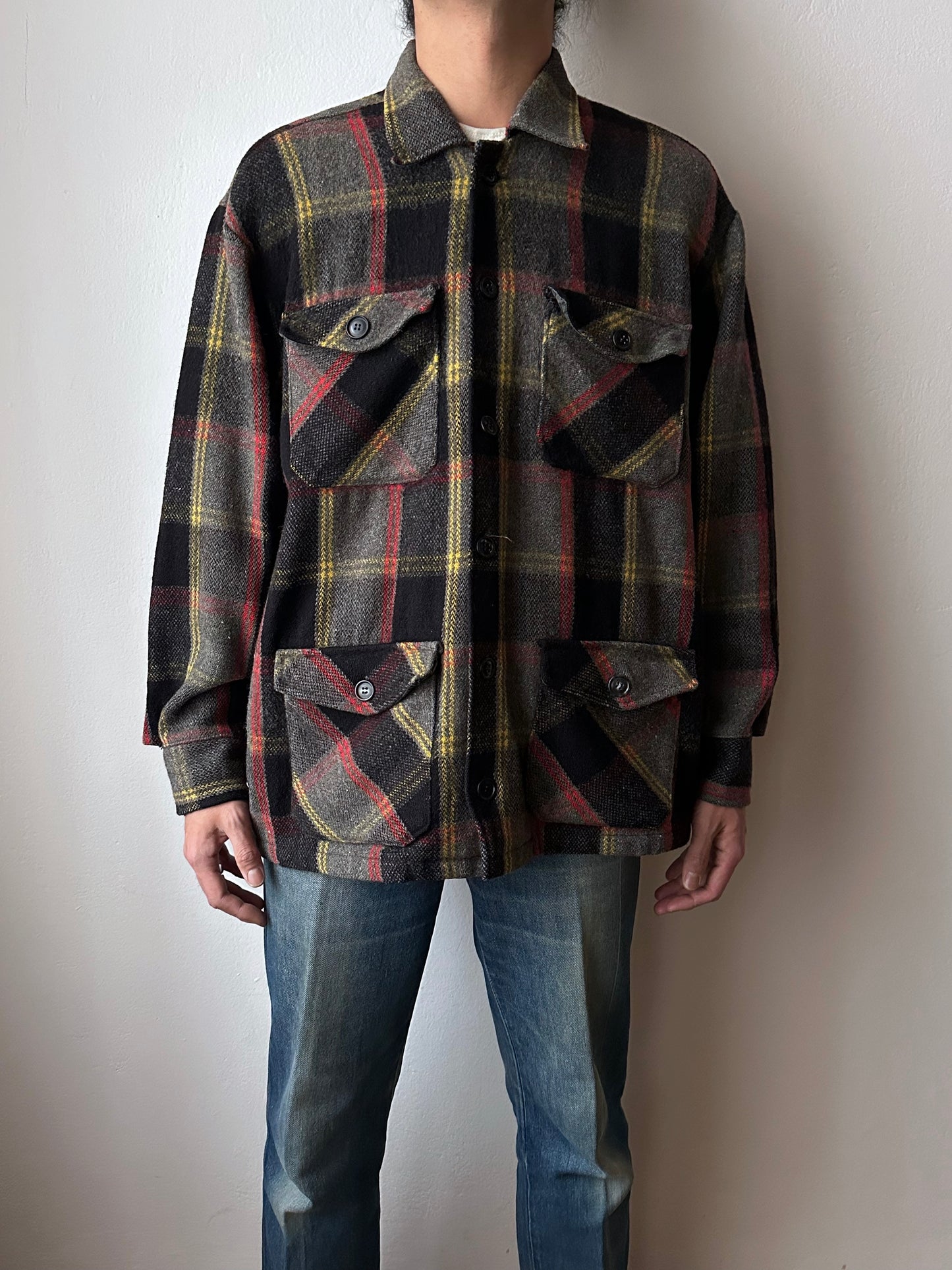 1970s wool check jacket