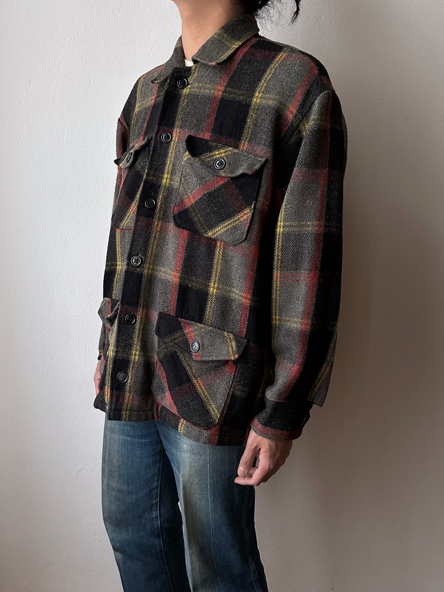 1970s wool check jacket