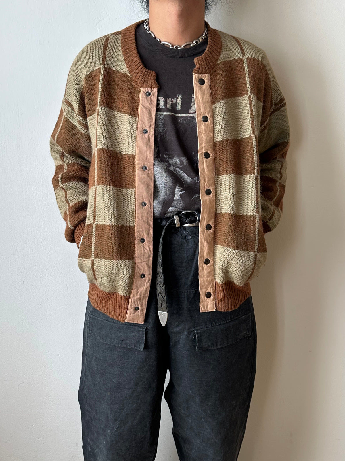 1980s Italian Alpaca blend knit jacket