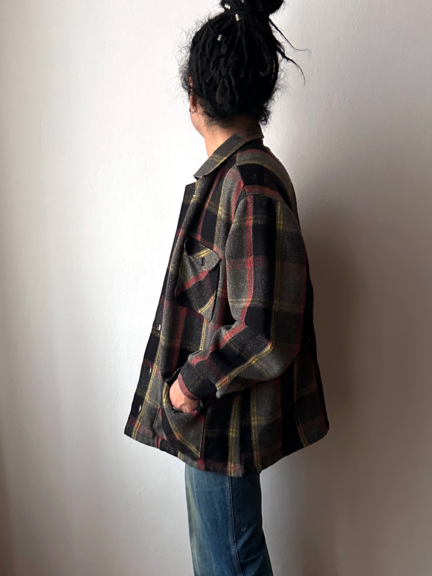 1970s wool check jacket
