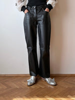 90's leather wide trouser
