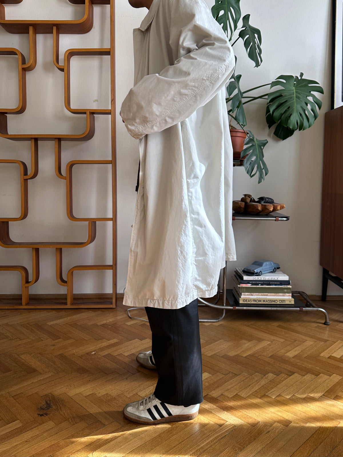 C.P. Company SS'00 2000's 2000年代 Massimo Osti マッシモオスティ Made in Italy イタリア製 イタリア古着 Cotton Nylon Coat Gray ナイロン コート 灰色 グレー Toto Praha Vintage clothing shop Antique shop 古着屋 プラハ Showroom appointment Prague ユーロ古着 ヨーロッパ古着 古着卸 ヴィンテージ