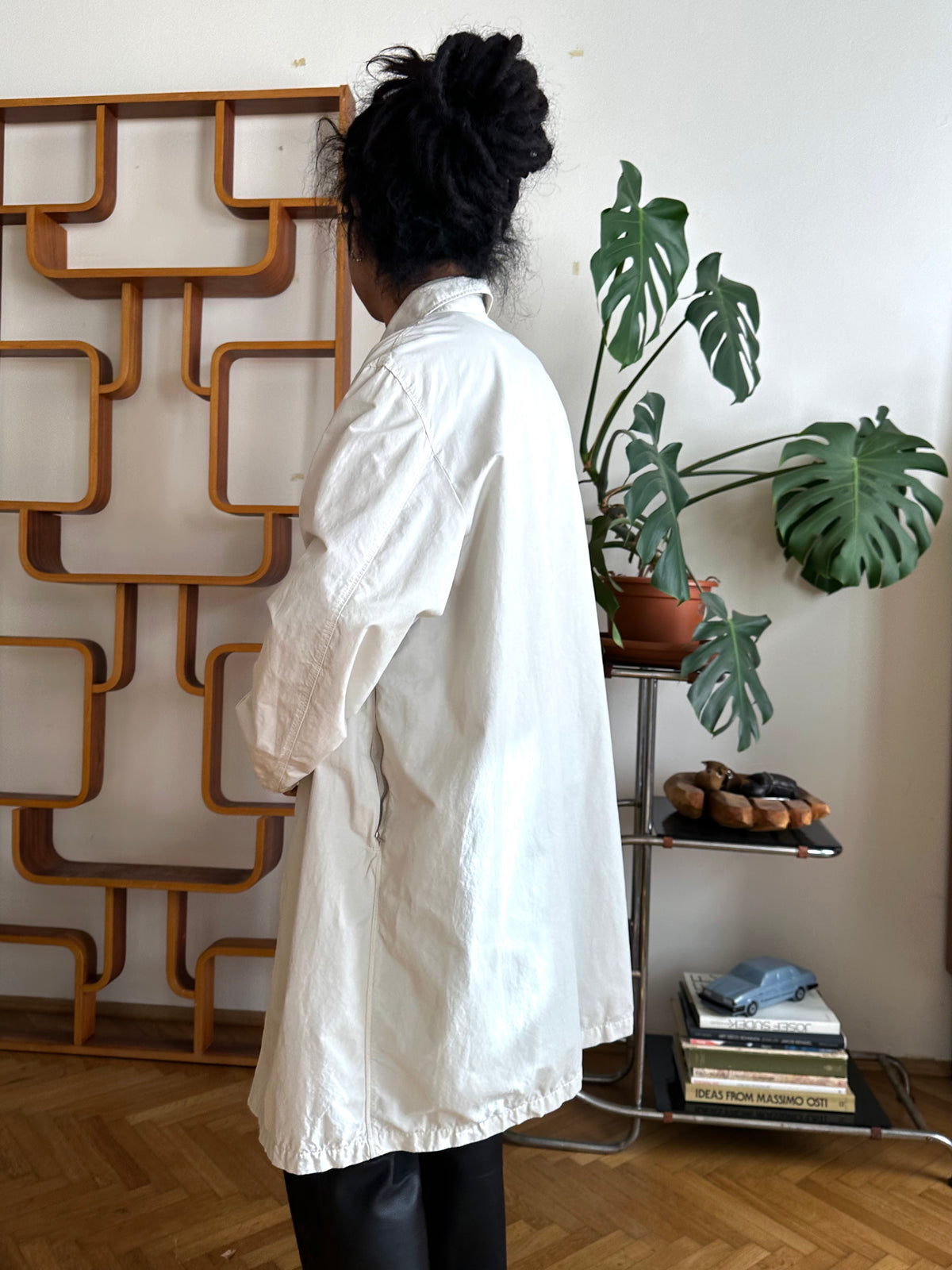 C.P. Company SS'00 2000's 2000年代 Massimo Osti マッシモオスティ Made in Italy イタリア製 イタリア古着 Cotton Nylon Coat Gray ナイロン コート 灰色 グレー Toto Praha Vintage clothing shop Antique shop 古着屋 プラハ Showroom appointment Prague ユーロ古着 ヨーロッパ古着 古着卸 ヴィンテージ